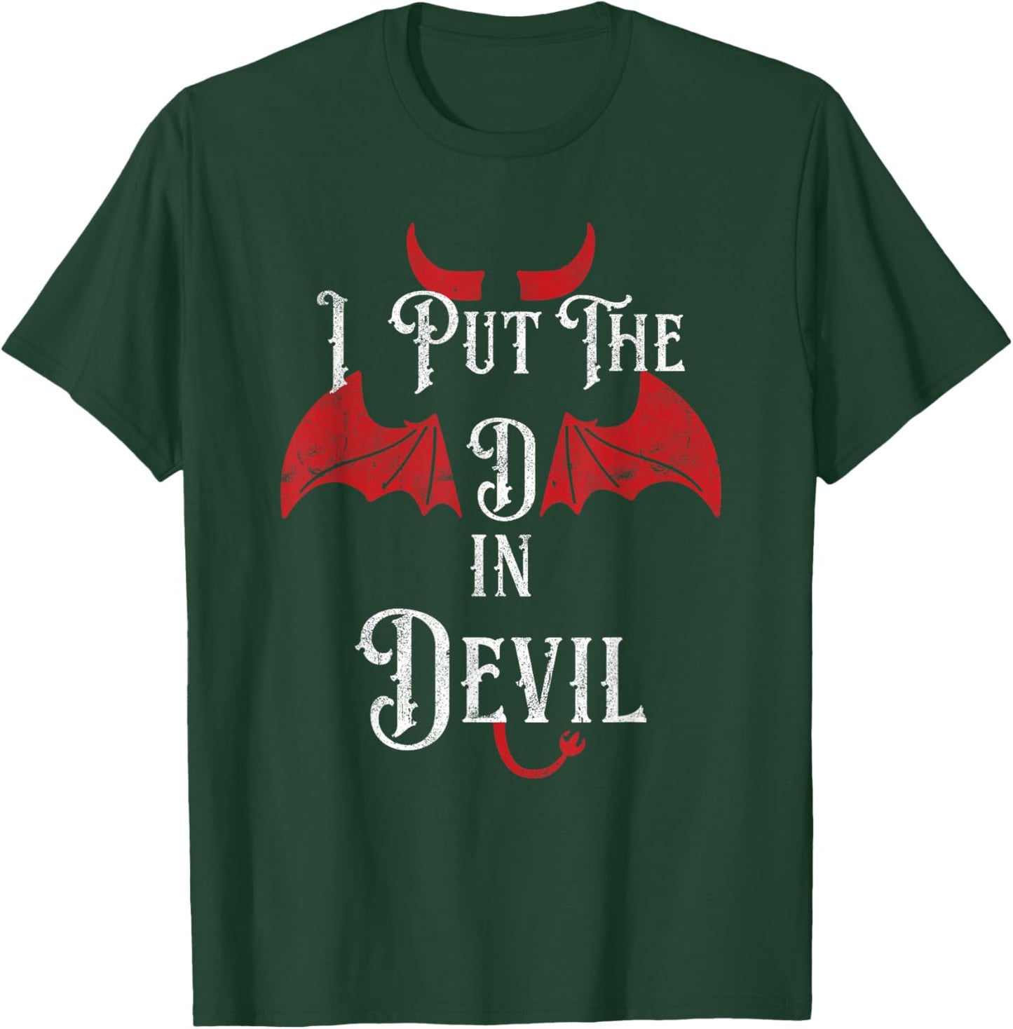 I Put the D in Devil Funny Halloween Matching Couple T-Shirt - T-Shirt | Forest