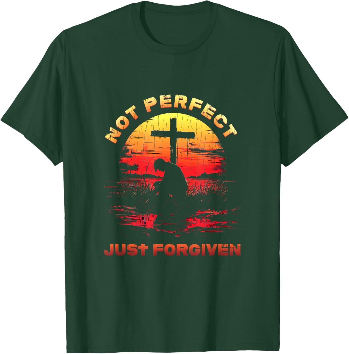 Not Perfect Just Forgiven Shirt - Christian T-Shirt - T-Shirt | Forest