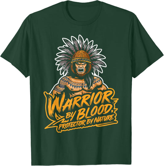 Kanaka Maoli Warrior Native Hawaiian Islands Hawaii Flag T-Shirt - T-Shirt | Forest