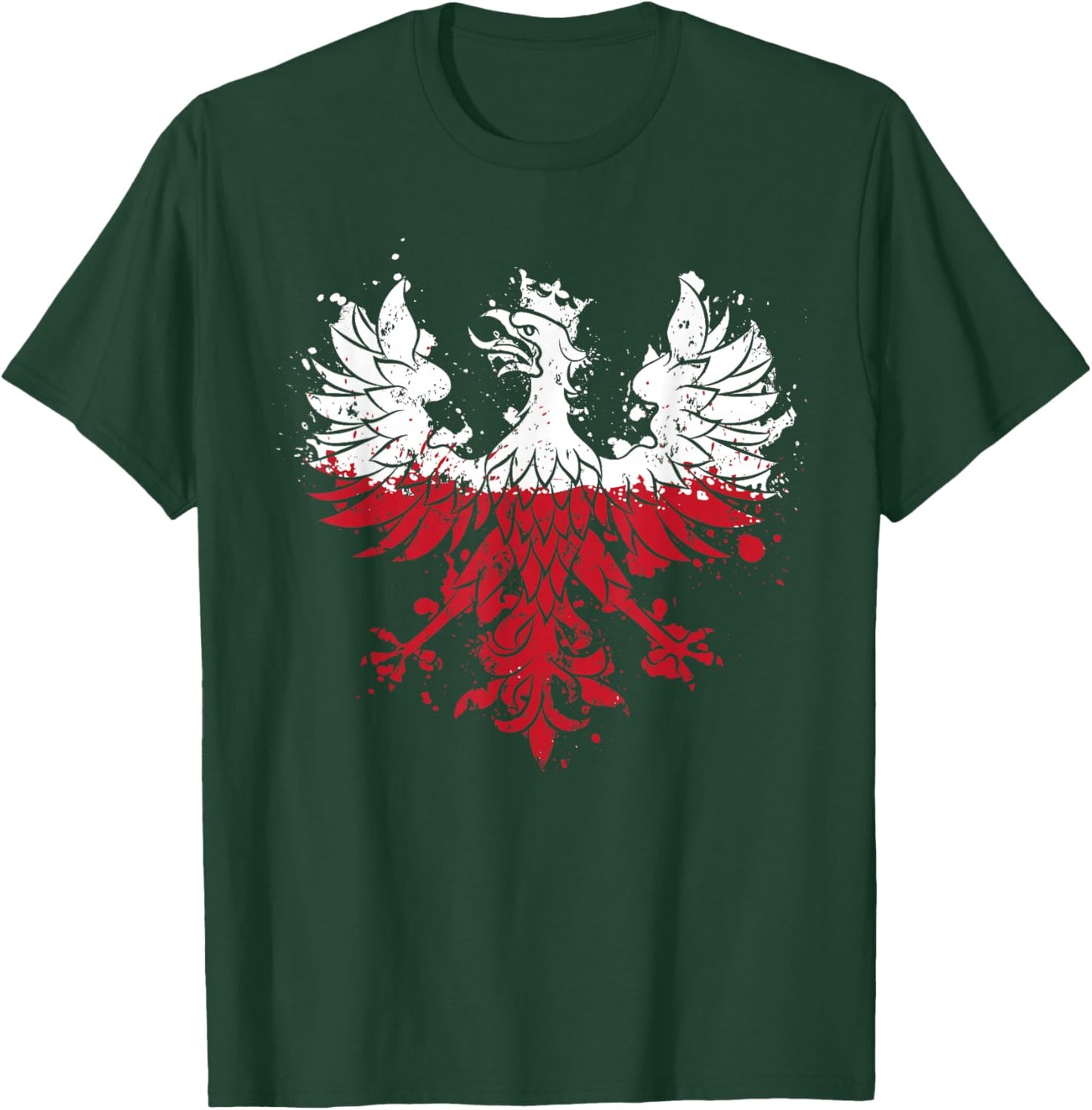 POLISH Eagle, Poland Pride, White Red Flag, Novelty T-Shirt - T-Shirt | Forest