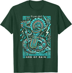 Aztec God Aztec Culture Mayan Indigenous Tlaloc Statue T-Shirt - T-Shirt | Forest