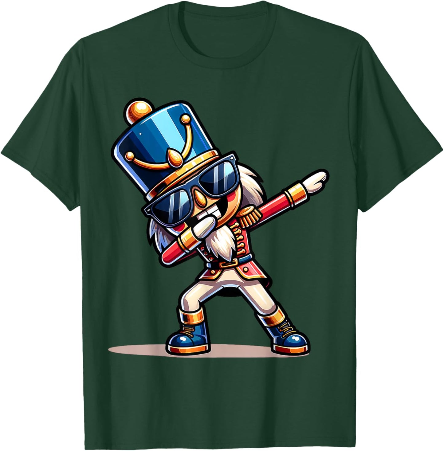 Christmas Nutcracker Dabbing Boys Santa Xmas Funny T-Shirt - T-Shirt | Forest