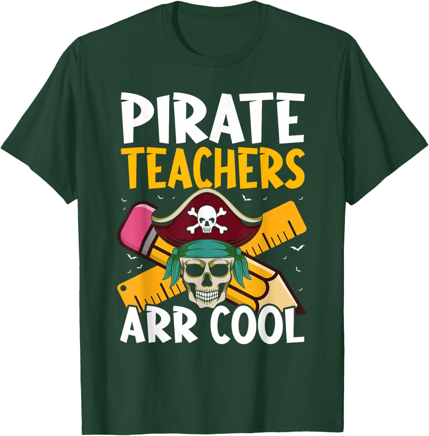 Pirate Teachers ARR Cool - Halloween Teach Like A Pirate T-Shirt - T-Shirt | Forest