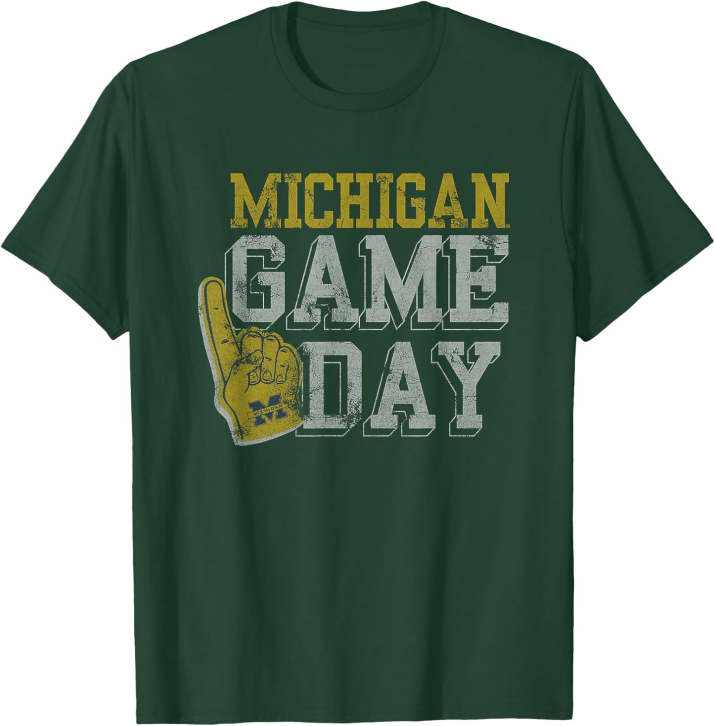 University of Michigan Wolverines U of M Spirit Game Day T-Shirt - T-Shirt | Forest