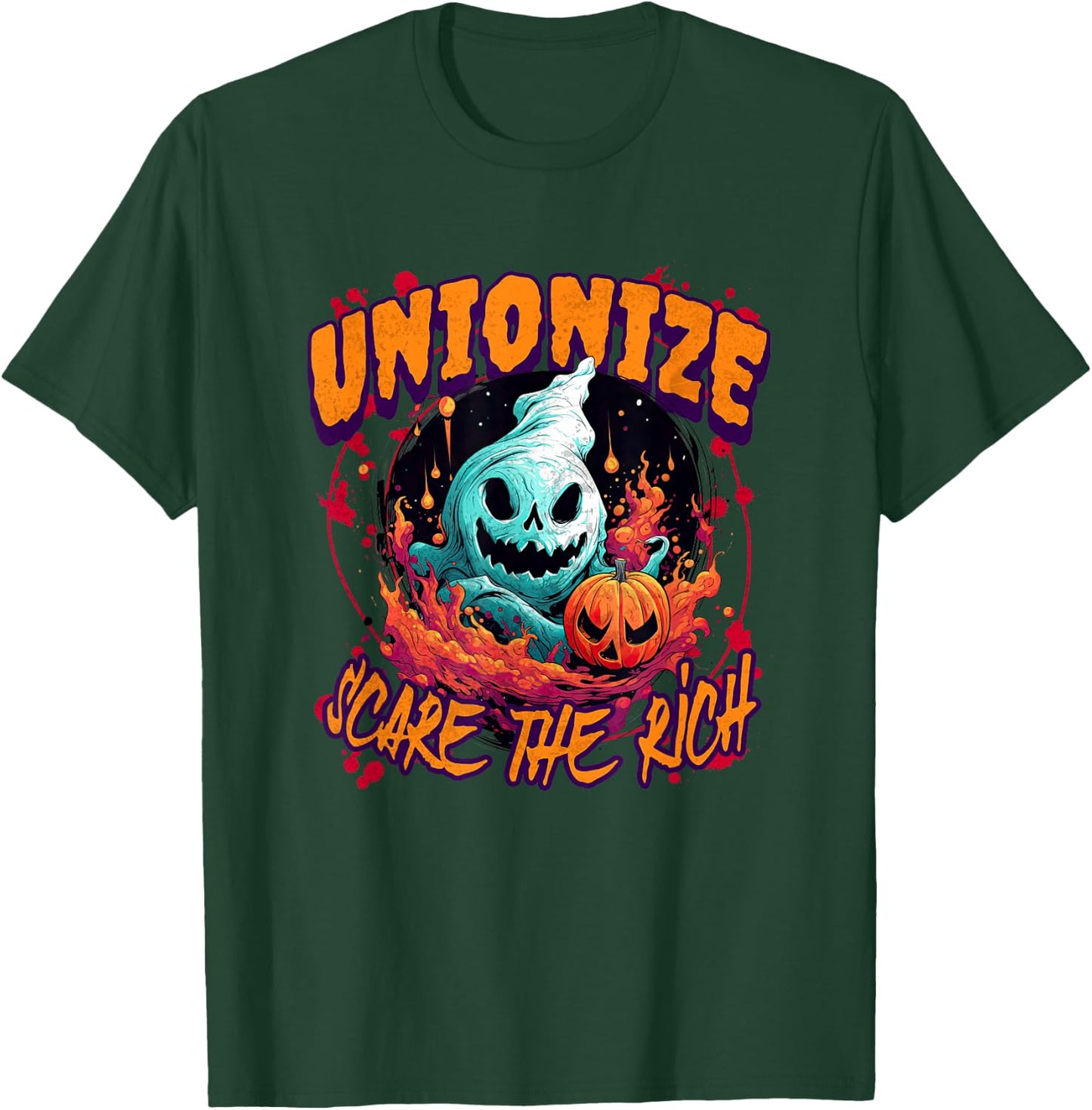Unionize Halloween, Spooky Pro Union, For Union Member T-Shirt - T-Shirt | Forest