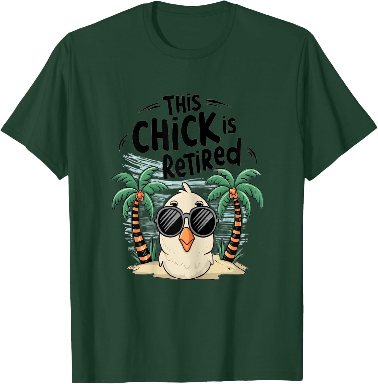 Freedom Years Fashions This Chick is Retired Women's Retirement Celebration , Female X-Small, Grey T-Shirt - T-Shirt | Forest