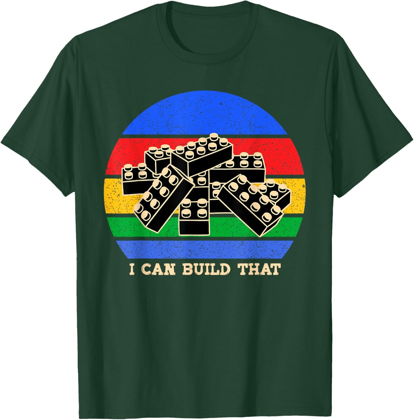 I Can Build That Master Builder Building Blocks Kids T-Shirt - T-Shirt | Forest