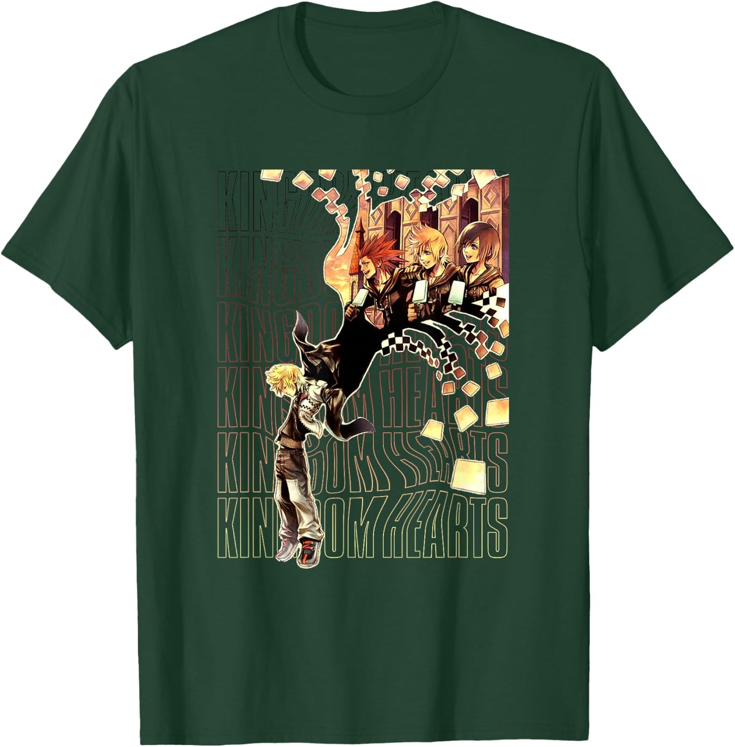 Disney Kingdom Hearts Sora Ice Cream Memory Chest Portrait T-Shirt - T-Shirt | Forest