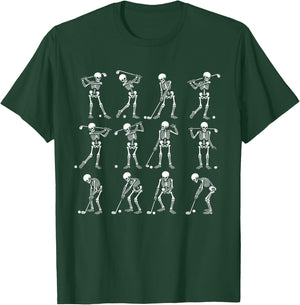 Funny Halloween Golf Skeletons Play Golf Boys Kids Halloween T-Shirt - T-Shirt | Forest