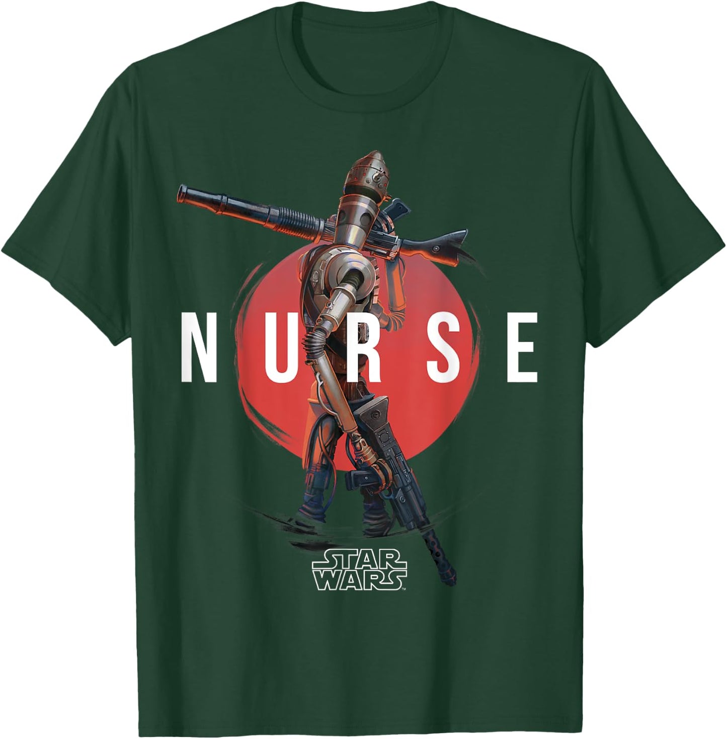 Star Wars The Mandalorian IG-11 Nurse Droid Red Sun Portrait T-Shirt - T-Shirt | Forest