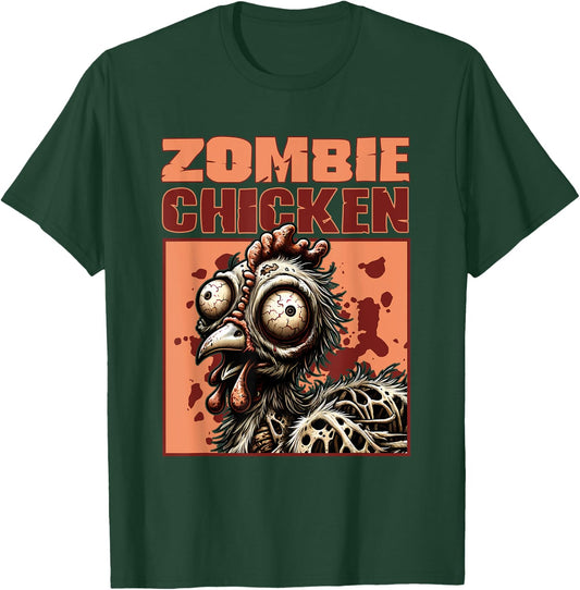 Zombie Chicken Gothic Horror T-Shirt - T-Shirt | Forest