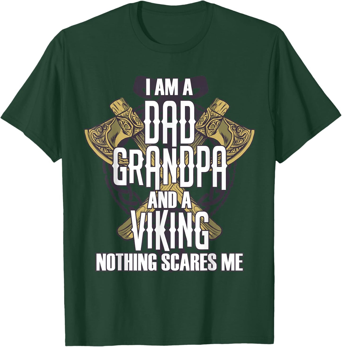 Father Grandpa Viking Scandinavia Warrior Walhalla Gift T-Shirt - T-Shirt | Forest
