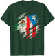 Mexican Puerto Rican Flag Puerto Rico Mexico Hispanic Retro T-Shirt - T-Shirt | Forest