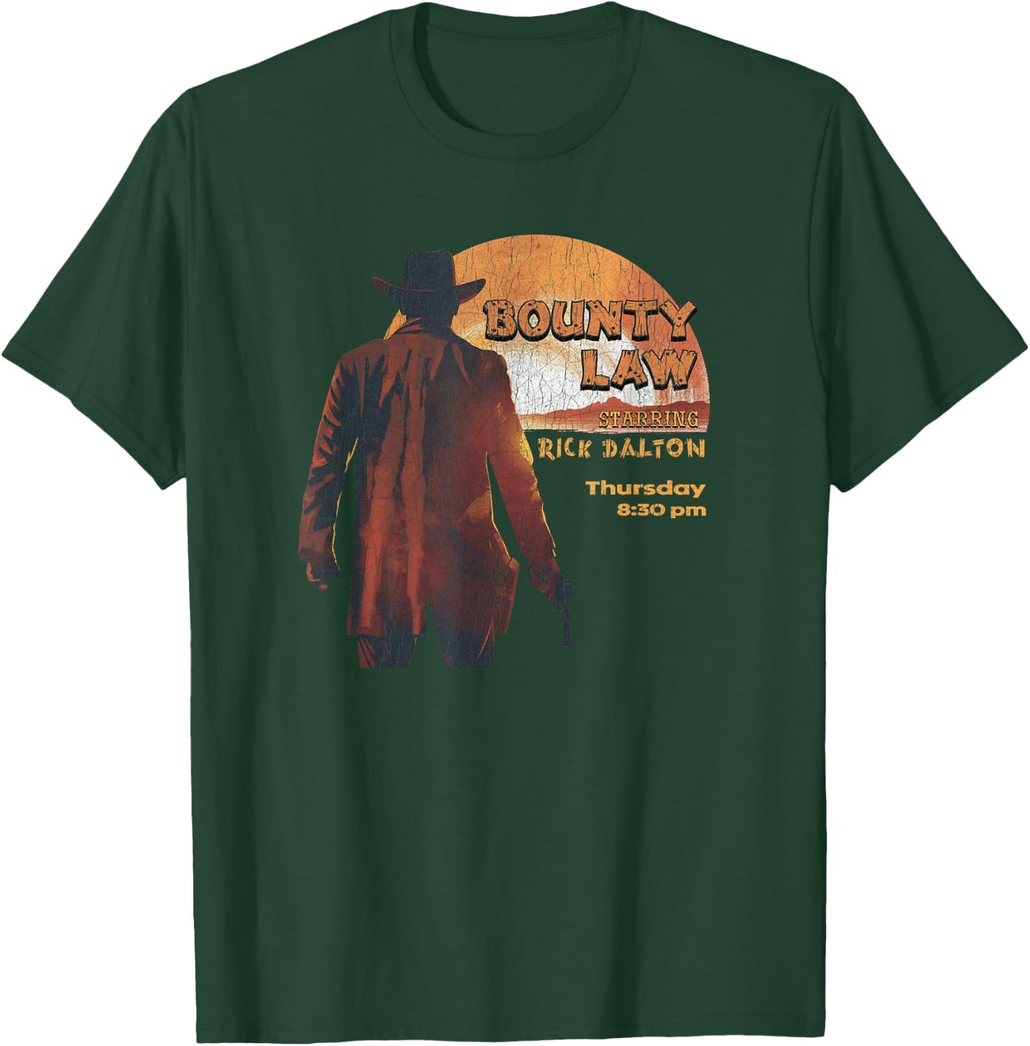 Bounty Law | Classic Hollywood Movie Distressed T-Shirt - T-Shirt | Forest
