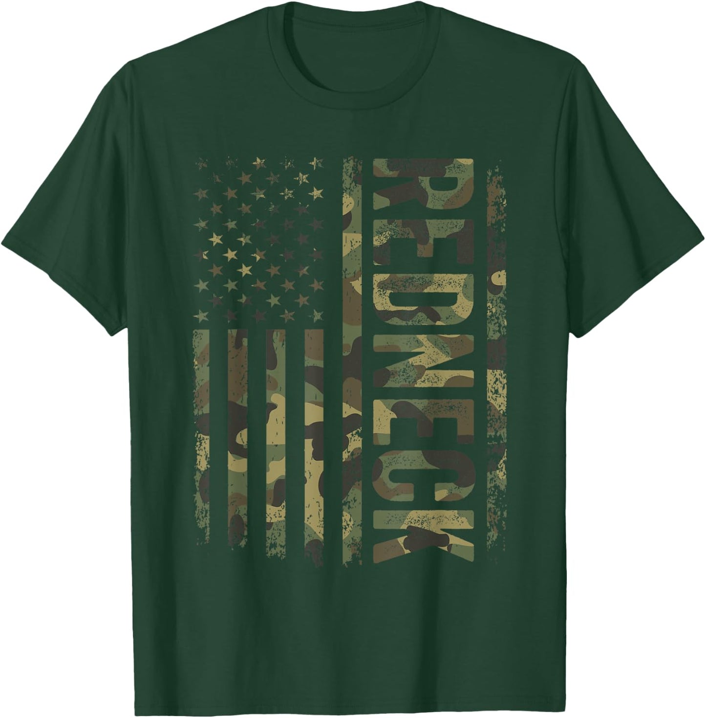 Redneck Army Camouflage American Flag Desert Camo T-Shirt - T-Shirt | Forest