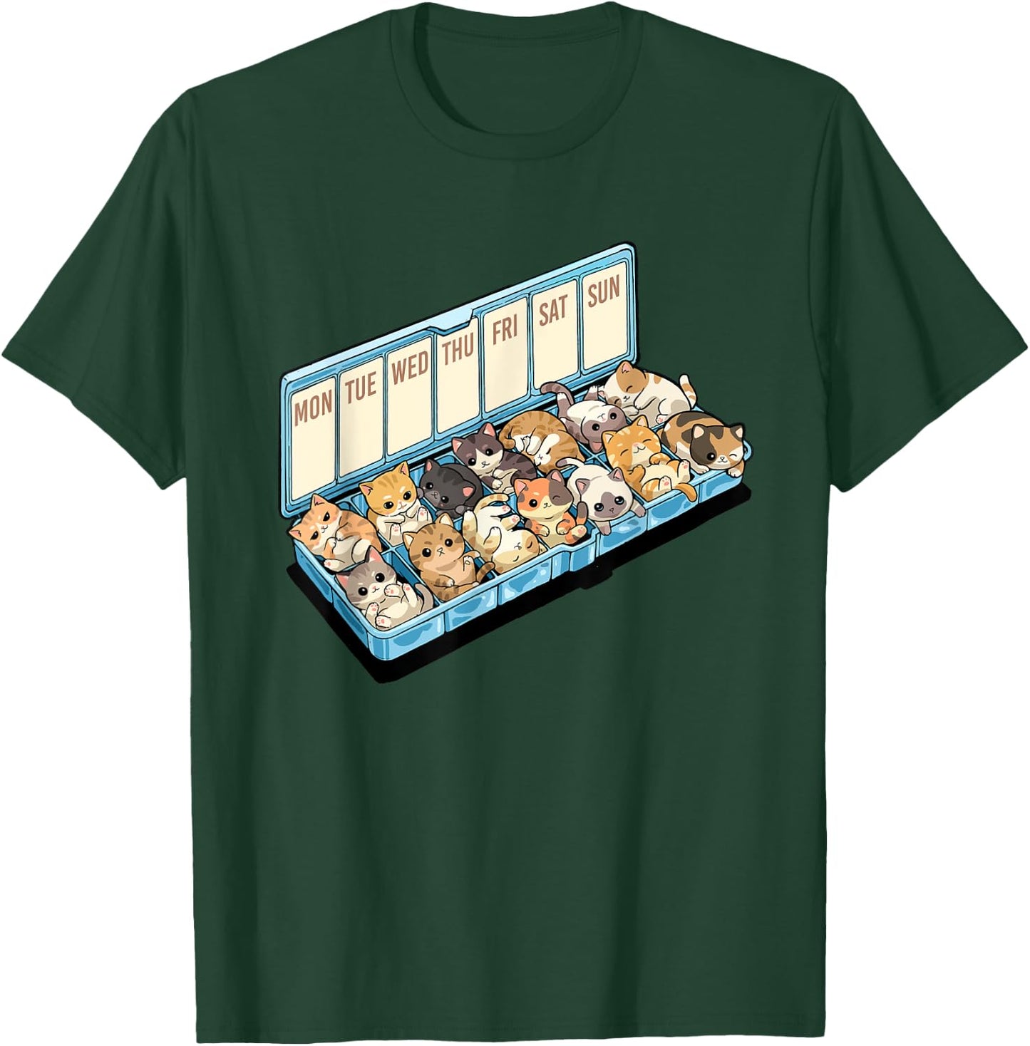 Cats Happiness Medicine Cute Cat Lovers Design Men Women Kids T-Shirt - T-Shirt | Forest