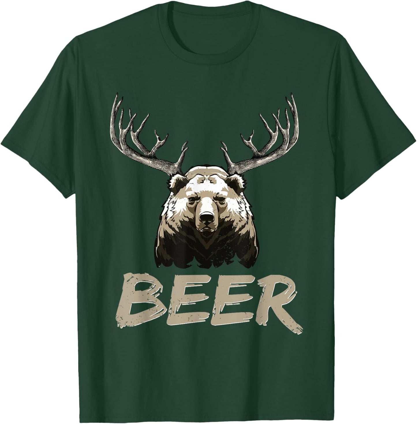 Bear Deer Beer Beer Lovers Drinkers Men Women T-Shirt - T-Shirt | Forest