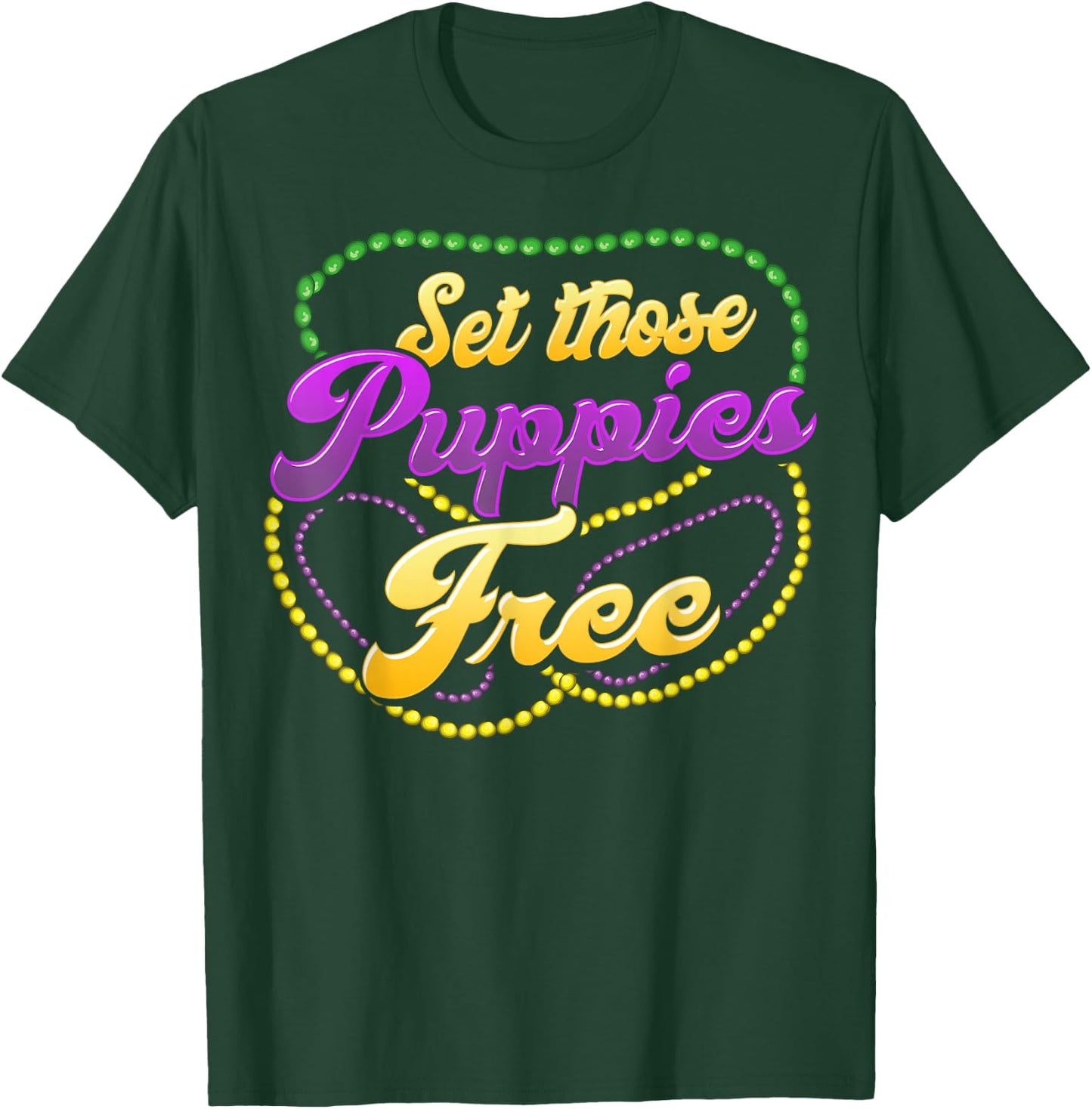Mardis Gras Festival Beads, Boobs. T-Shirt - T-Shirt | Forest