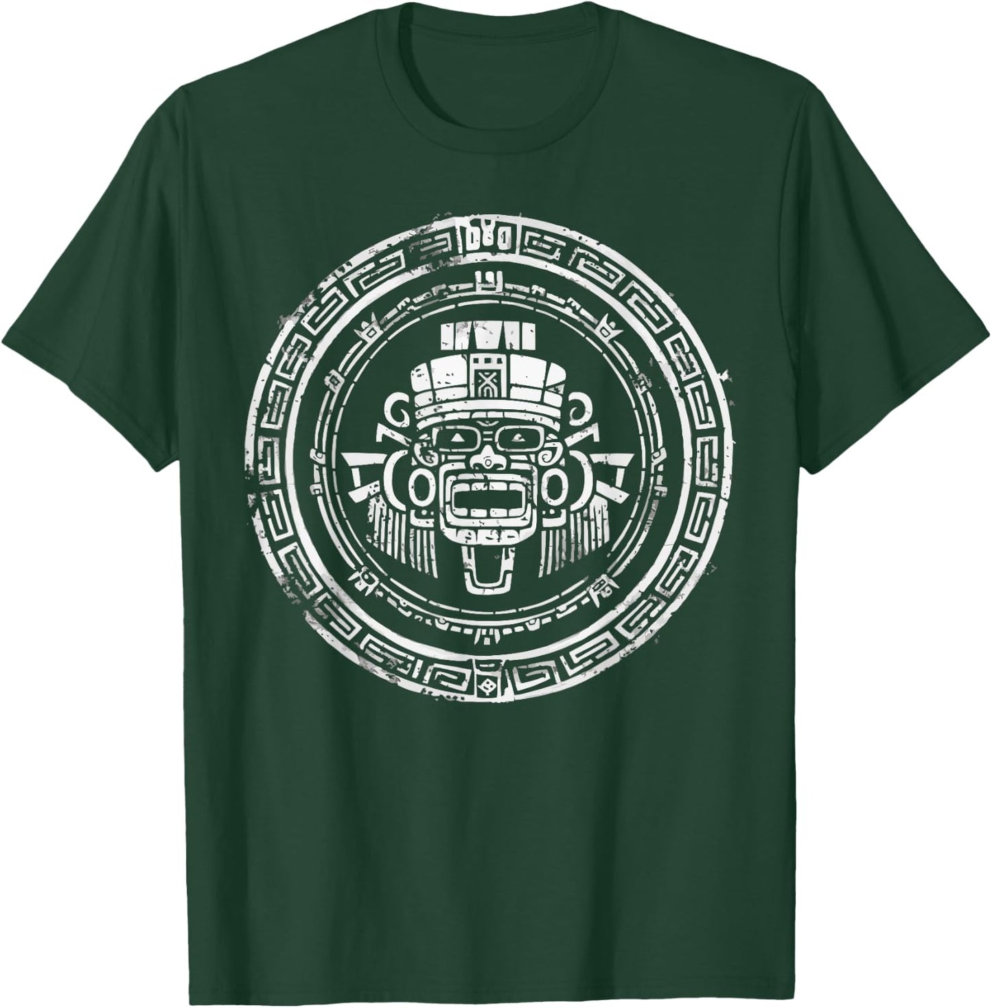 Aztec God Aztec Culture Mayan Indigenous Tlaloc Statue T-Shirt - T-Shirt | Forest