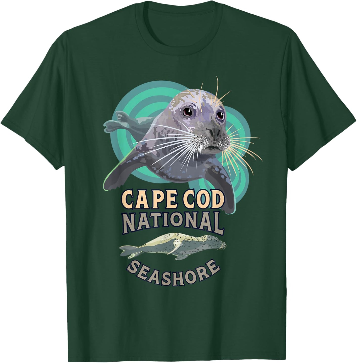 Harbor Seal at Cape Cod National Seashore Beach Souvenir T-Shirt - T-Shirt | Forest