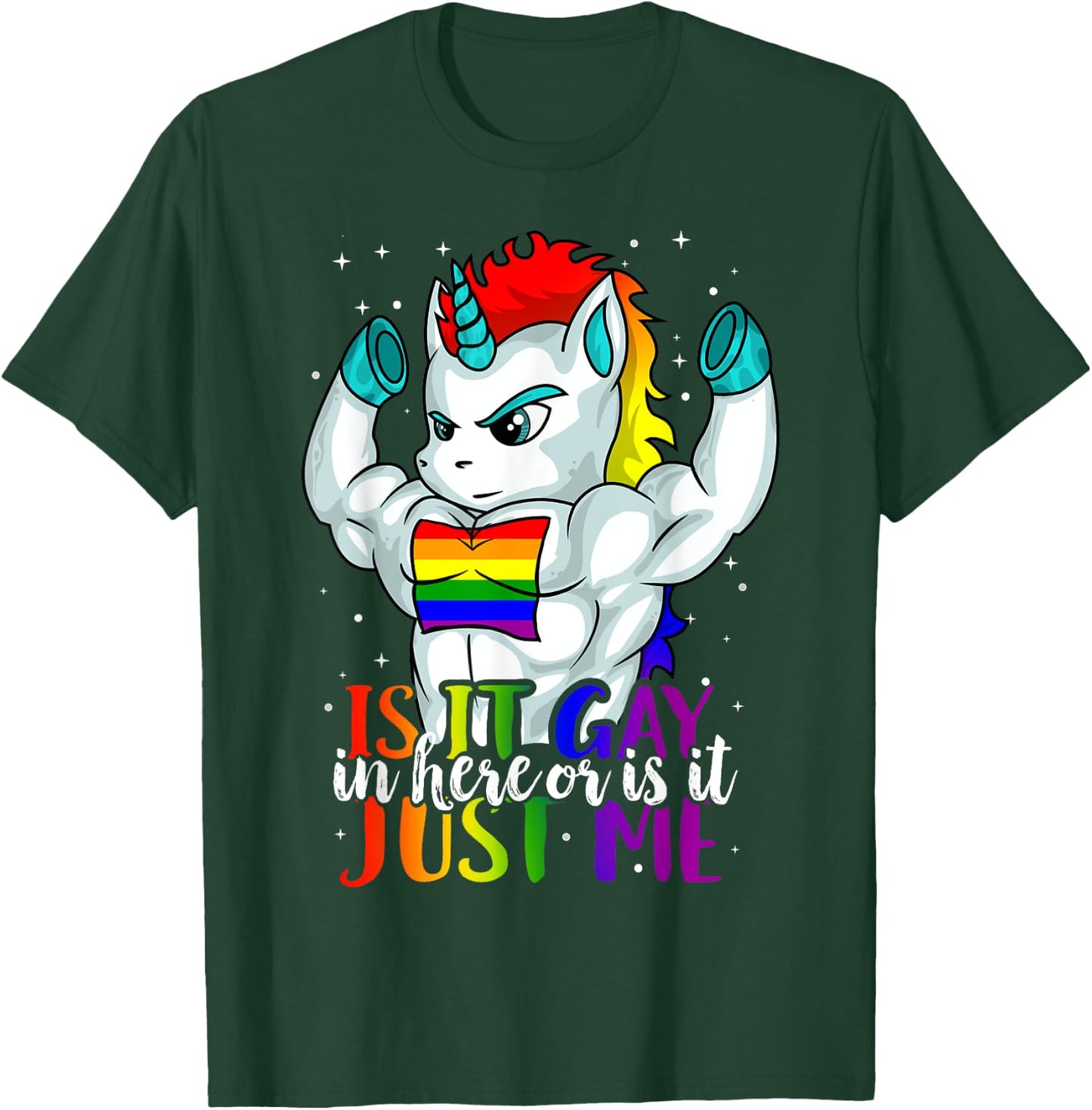 Gay as Fuck Pride Week Unicorn Lesbian Gay T-Shirt - T-Shirt | Forest