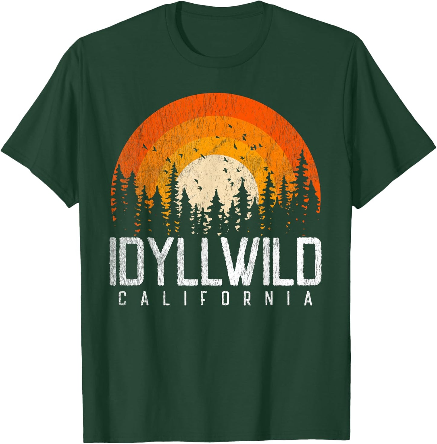 Idyllwild California CA Shirt Vintage 70s 80s 90s Retro Gift T-Shirt - T-Shirt | Forest