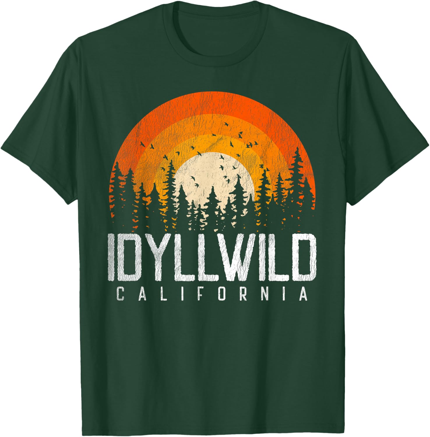 Idyllwild California CA Shirt Vintage 70s 80s 90s Retro Gift T-Shirt - T-Shirt | Forest