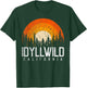 Idyllwild California CA Shirt Vintage 70s 80s 90s Retro Gift T-Shirt - T-Shirt | Forest