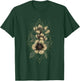Botanical Harmony Minimalist Flower Graphic T-Shirt - T-Shirt | Forest