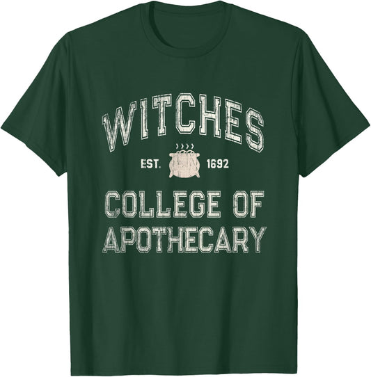Funny Witches Education SALEM INSTITUTE Pharmacy School T-Shirt - T-Shirt | Forest