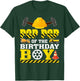 Pop Pop Of The Birthday Boy Construction Worker Birthday T-Shirt - T-Shirt | Forest