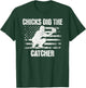 Funny Baseball Chicks Dig The Catcher USA Flag Women Men T-Shirt - T-Shirt | Forest