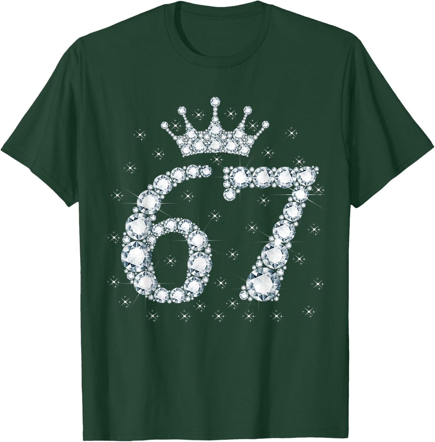 67 Crown 67 Years Old Happy 67th Birthday Girl Women T-Shirt - T-Shirt | Forest