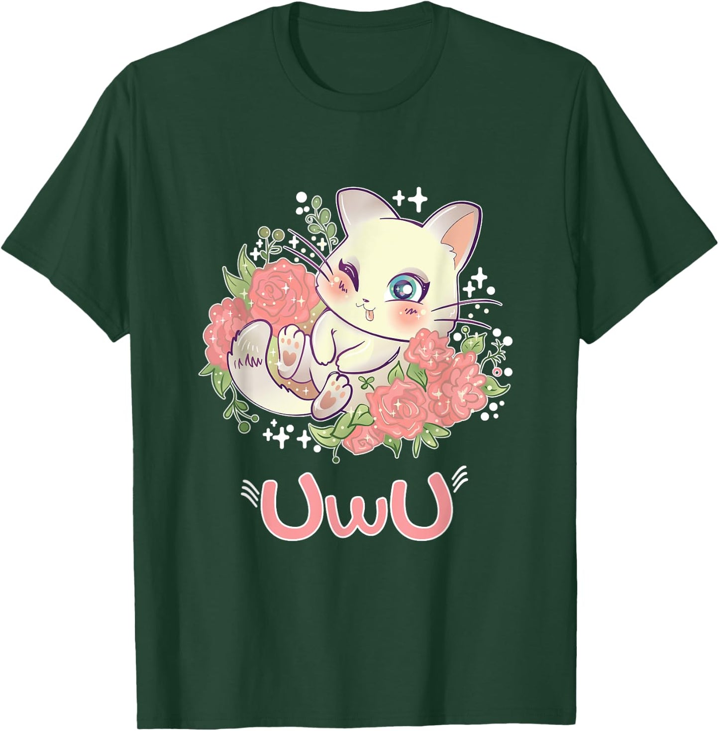 Kawaii I UwU Cat I Kawaii Meme Cute Japan Anime Kitten T-Shirt - T-Shirt | Forest