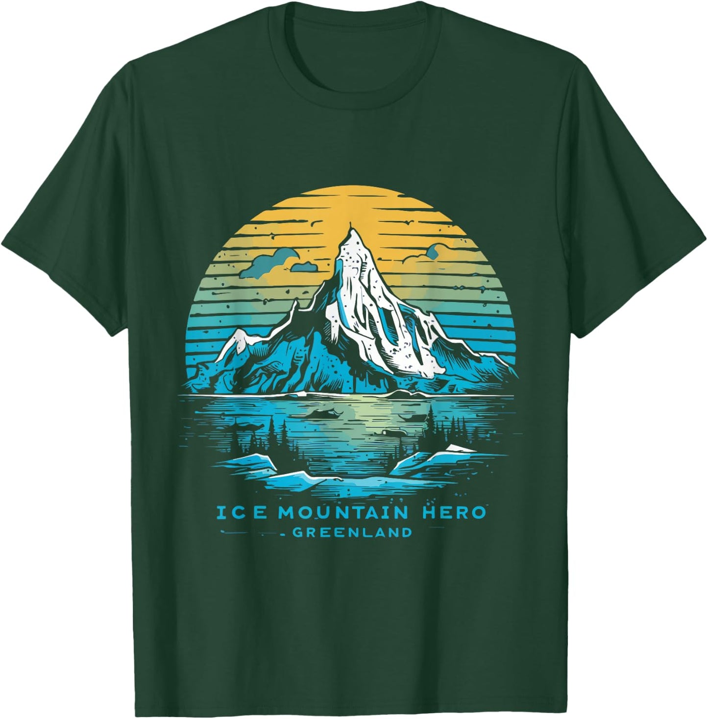 Ice Mountain Greenland Souvenir T-Shirt - T-Shirt | Forest