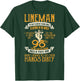 Lineman Gifts Line Worker Image On Back Of Shirt T-Shirt - T-Shirt | Forest