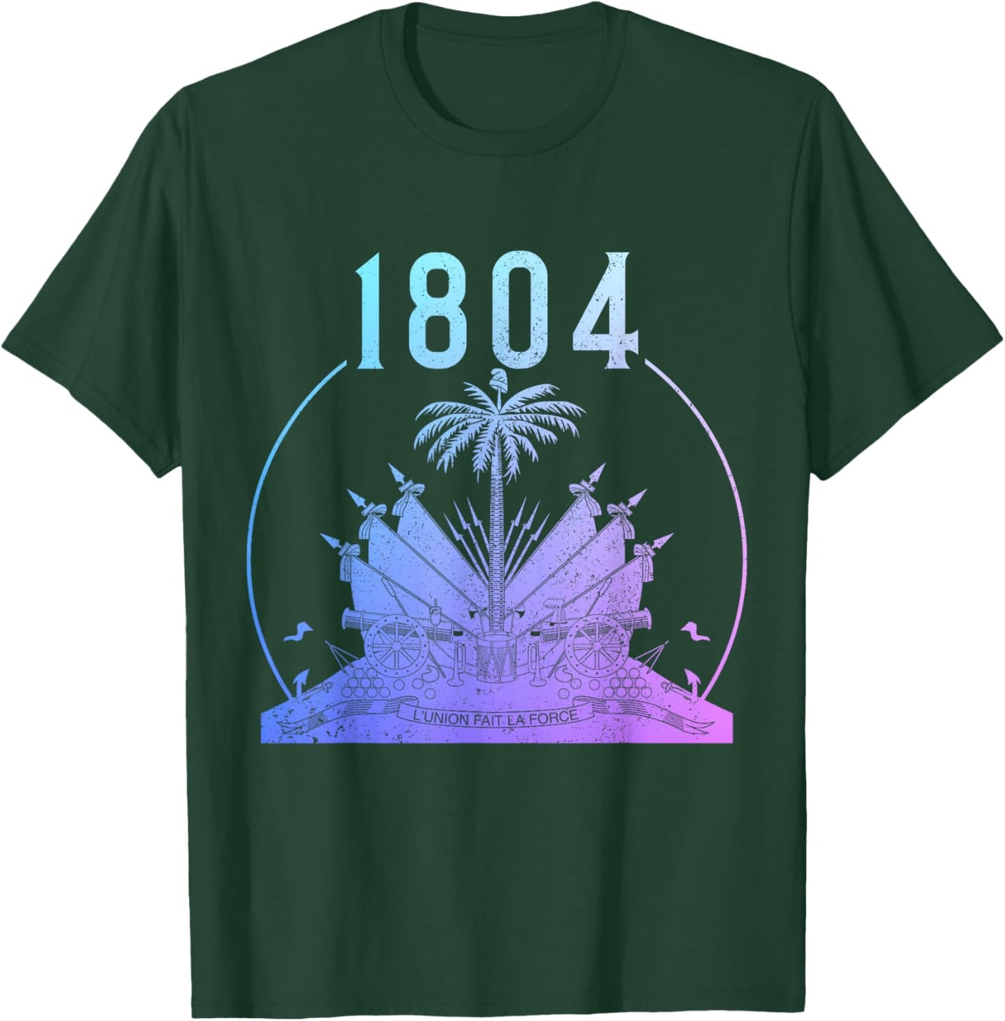 Haitian Flag Day Pride 1804 Haiti First Black Republic T-Shirt - T-Shirt | Forest
