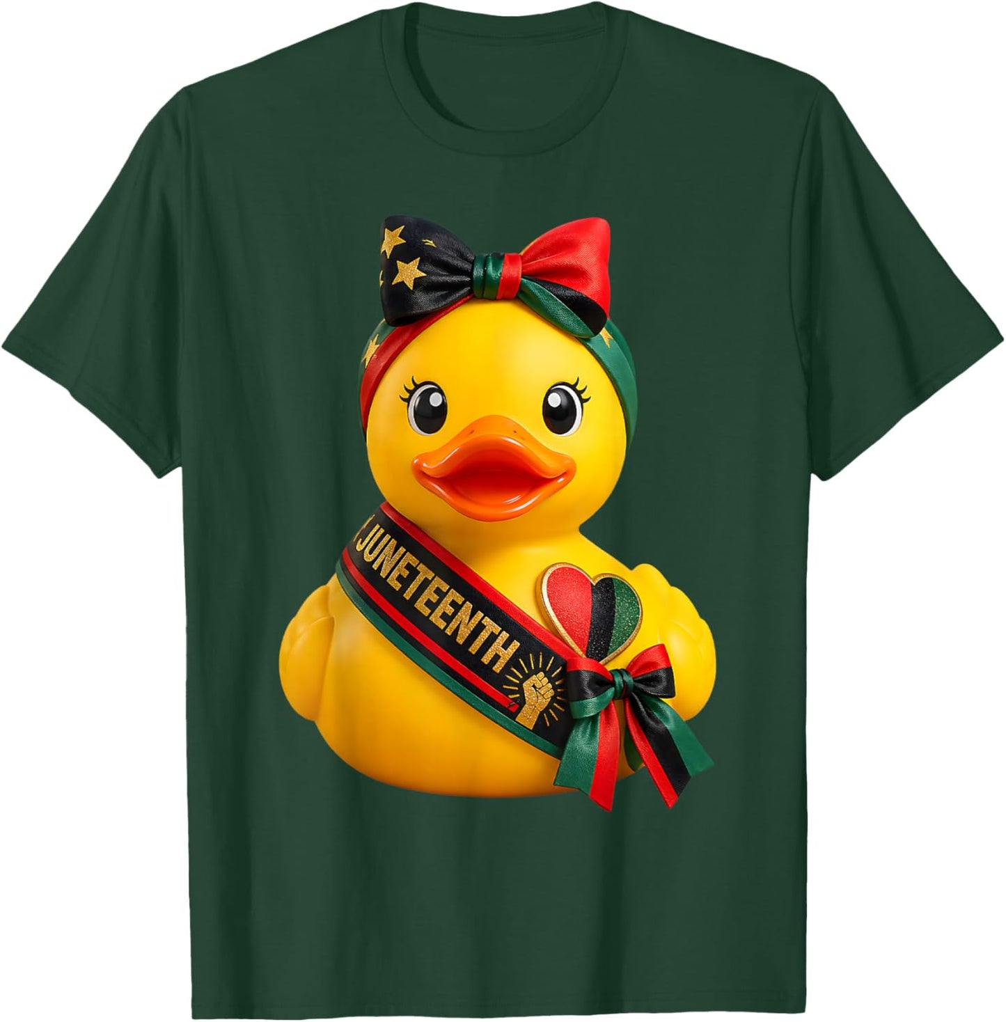 Rubber Duck Juneteenth T-Shirt - T-Shirt | Forest
