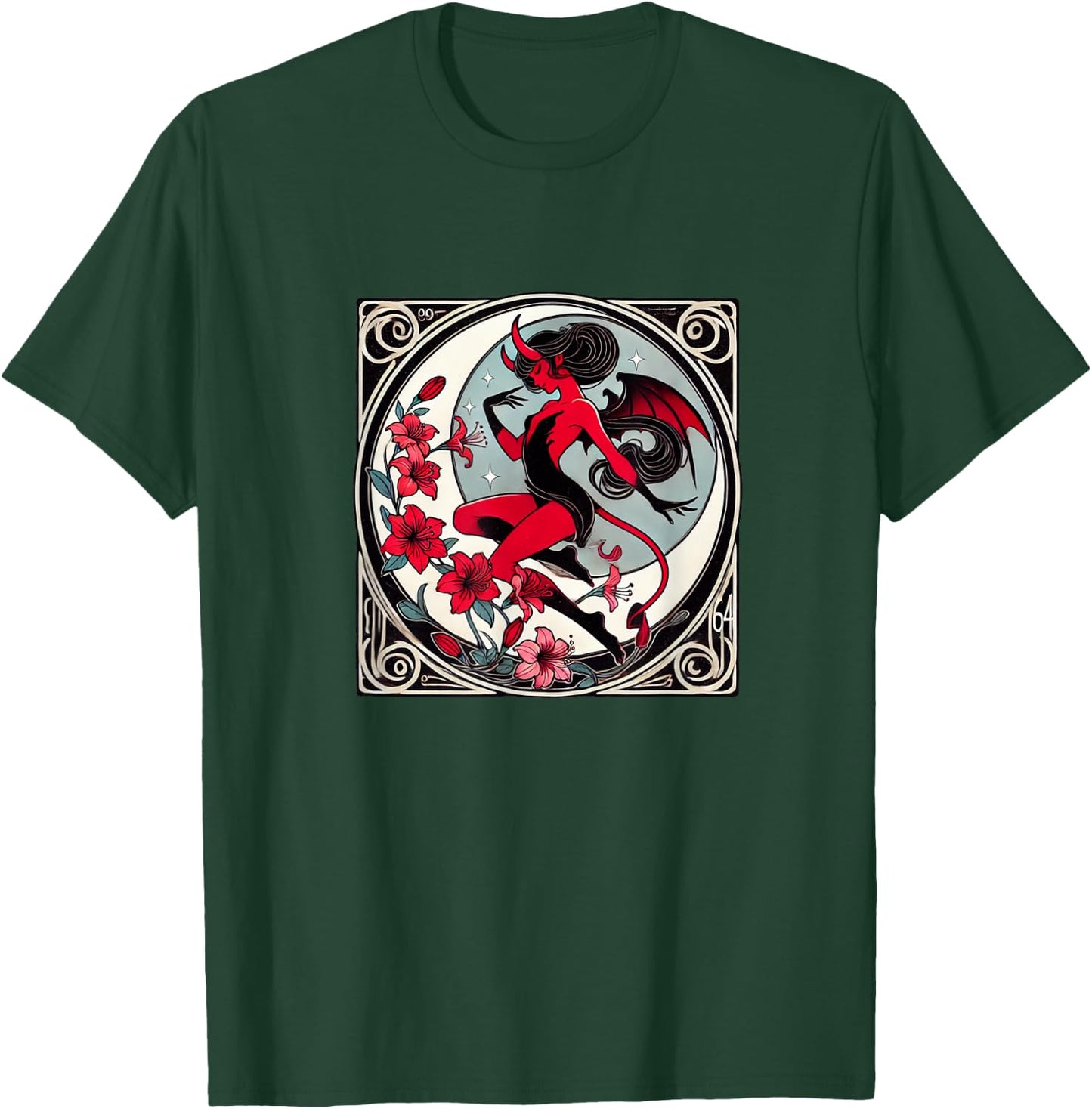 Devil Girl Pinup Illustration Devil girls T-Shirt - T-Shirt | Forest