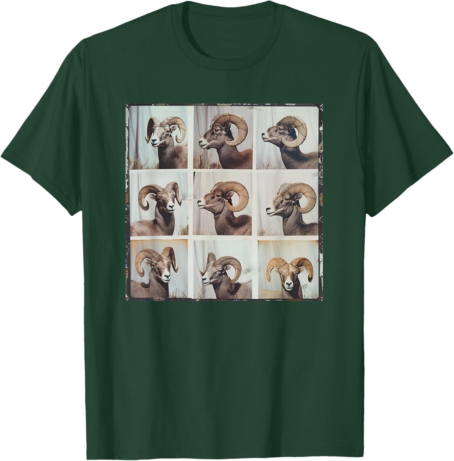 Bighorn Sheep Ram Mountain Sheep Funny Animal Photobooth T-Shirt - T-Shirt | Forest