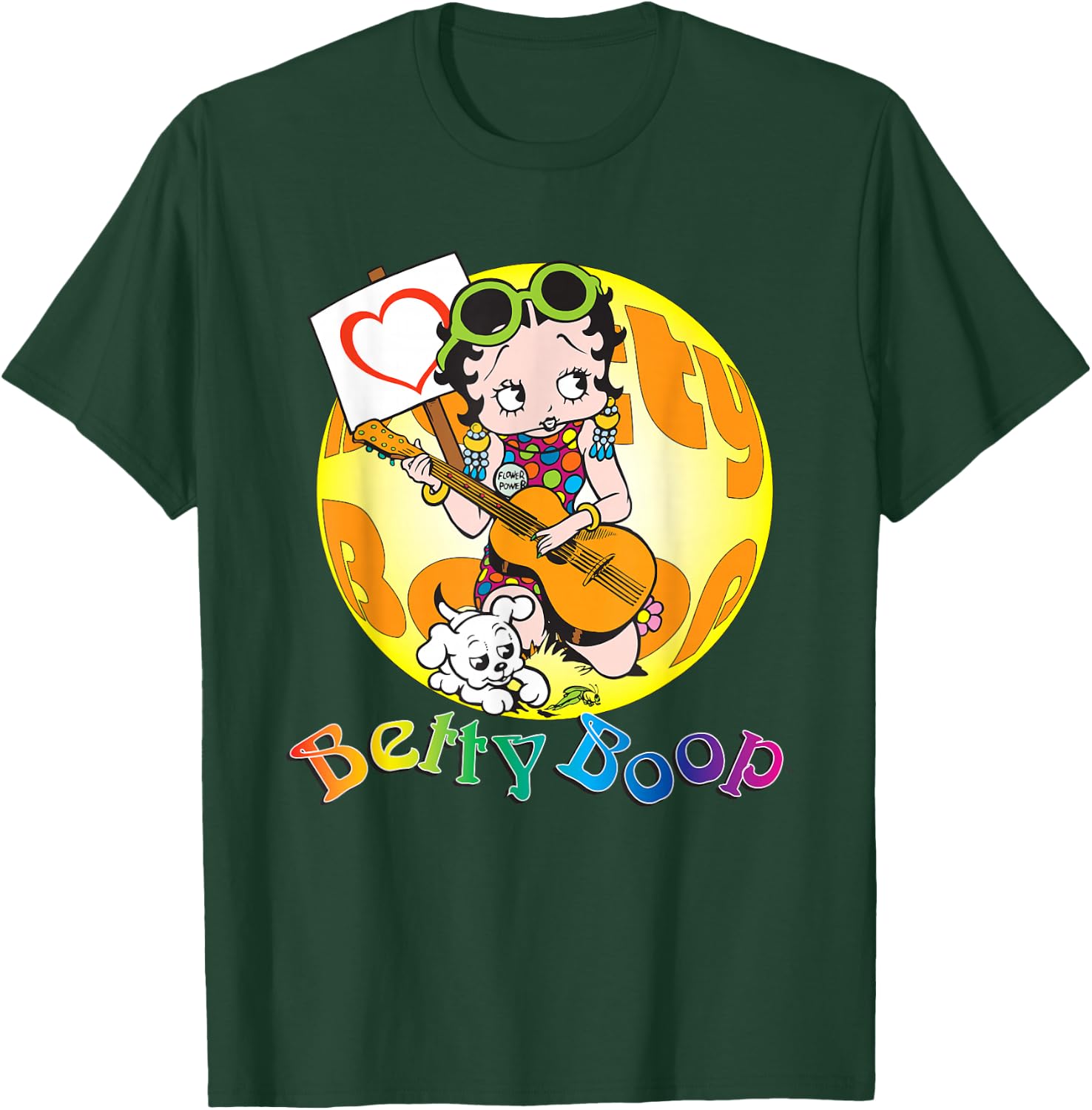 Betty Boop Groovy Guitar 70s T-Shirt - T-Shirt | Forest