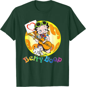 Betty Boop Groovy Guitar 70s T-Shirt - T-Shirt | Forest