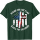 USA Flag Religious Quote 4th of July Christian Faith Men T-Shirt - T-Shirt | Forest