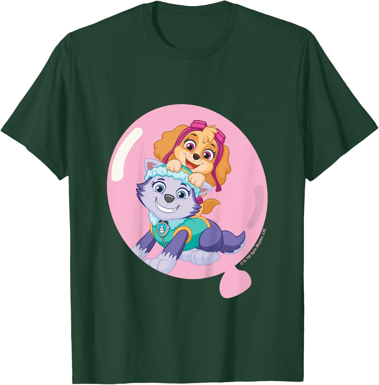 PAW Patrol Skye & Everest Cute Balloon Portrait T-Shirt - T-Shirt | Forest
