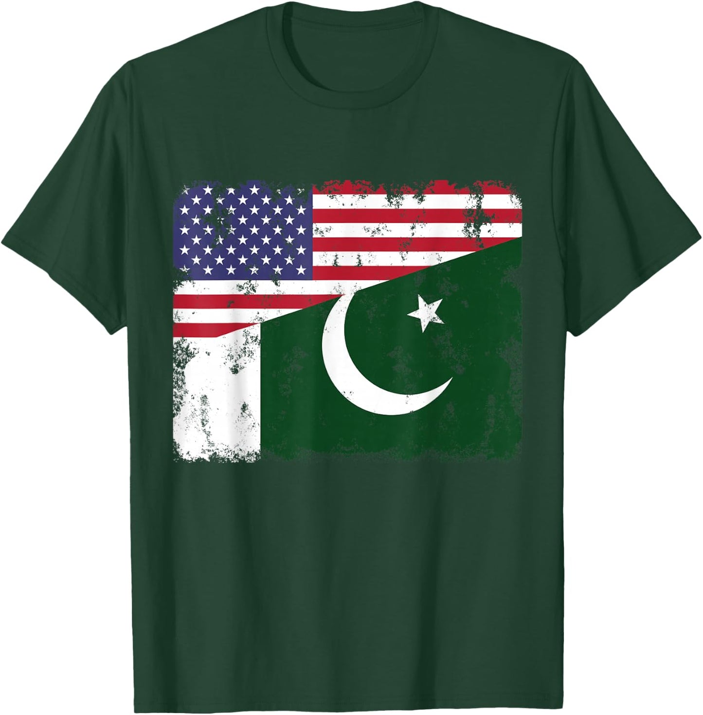 Pakistan Pride Pakistani American Flag Roots Heritage T-Shirt - T-Shirt | Forest