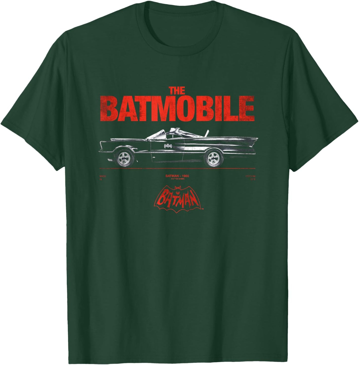 Batman Classic '66 Batmobile 85th Anniversary T-Shirt - T-Shirt | Forest