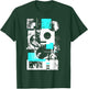 Minimalist Brutalist Geometric Gray Abstract Matrix Graphic T-Shirt - T-Shirt | Forest