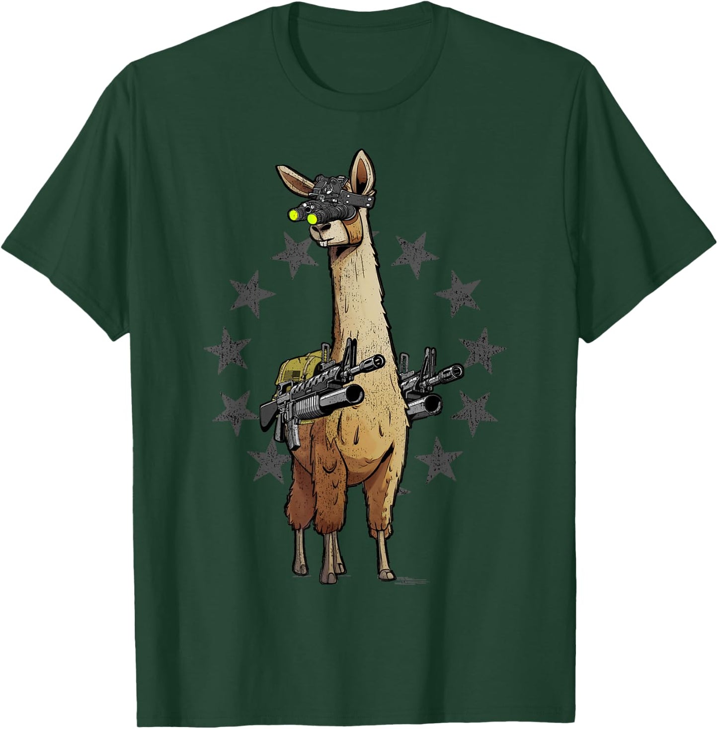 Combat Llama T-Shirt - T-Shirt | Forest