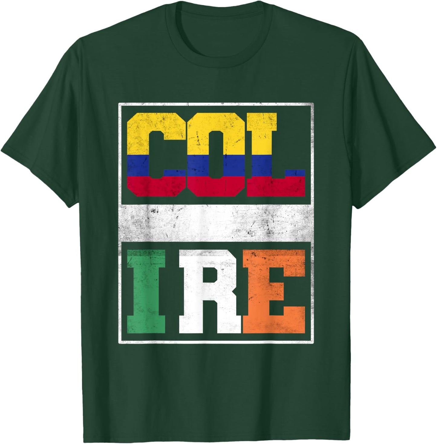 Colombia and Ireland Mix Colombian Irish Roots T-Shirt - T-Shirt | Forest