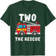 2 The Rescue Fireman 2nd Birthday party T-Shirt - T-Shirt | Forest